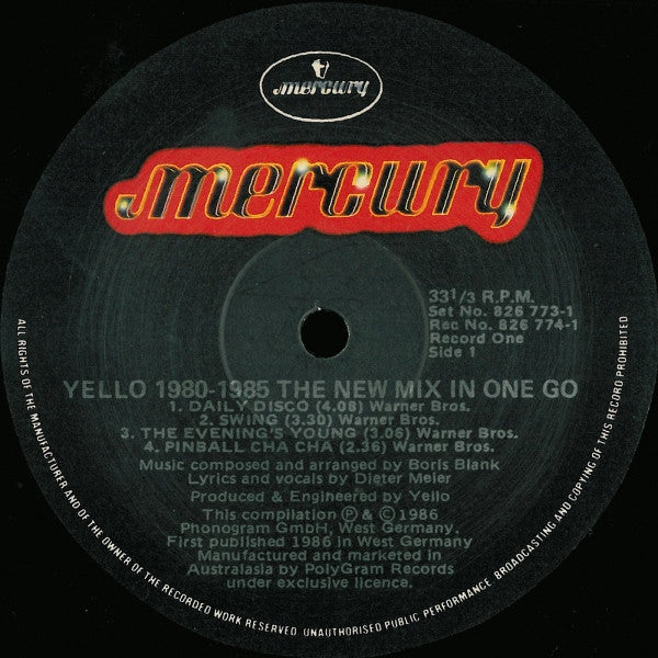 Yello – 1980 - 1985 The New Mix In One Go (2xLP) LP vinyl record, image 5 of 10
