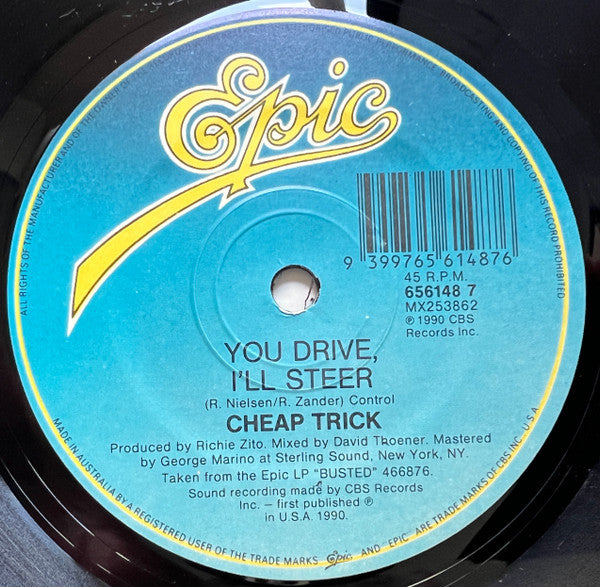 Cheap Trick – Can't Stop Fallin' Into Love 7" vinyl record, image 4 of 4