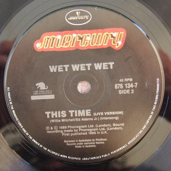 Wet Wet Wet – Sweet Surrender 7" vinyl record, image 4 of 4