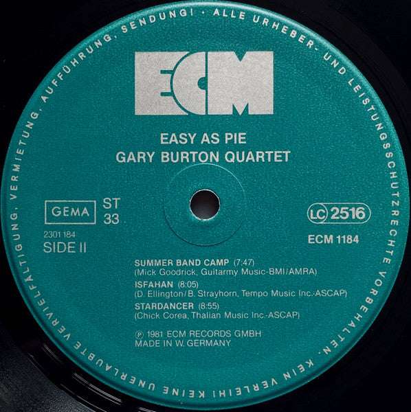 Gary Burton Quartet – Easy As Pie LP vinyl record, image 4 of 4