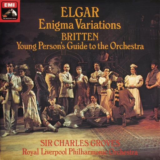 Sir Edward Elgar, Benjamin Britten, Royal Liverpool Philharmonic Orchestra, Sir Charles Groves – Enigma Variations / Young Person's Guide To The Orchestra, Op. 34 LP vinyl record, image 1 of 4