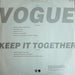 Madonna – Vogue / Keep It Together 12" vinyl record, image 2 of 4