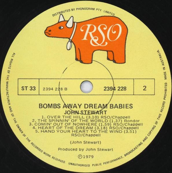 John Stewart – Bombs Away Dream Babies LP vinyl record, image 4 of 4