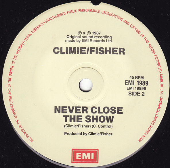 Climie Fisher – Love Changes (Everything) 7" vinyl record, image 2 of 2