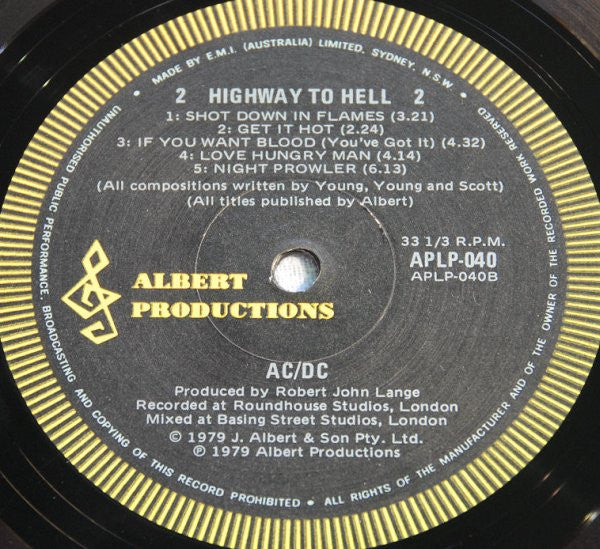 AC/DC – Highway To Hell LP vinyl record, image 4 of 4