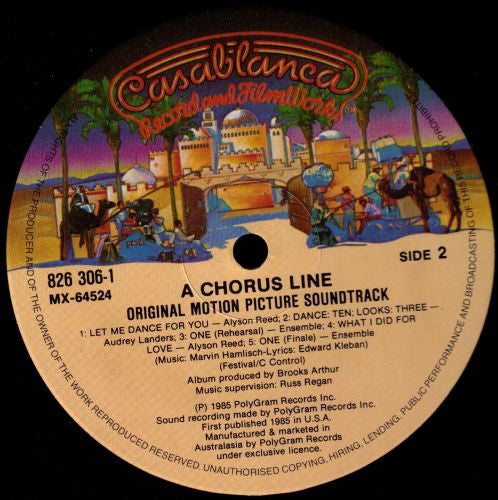 Various – A Chorus Line - Original Motion Picture Soundtrack LP vinyl record, image 3 of 3