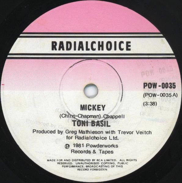 Toni Basil – Mickey 7" vinyl record, image 3 of 4