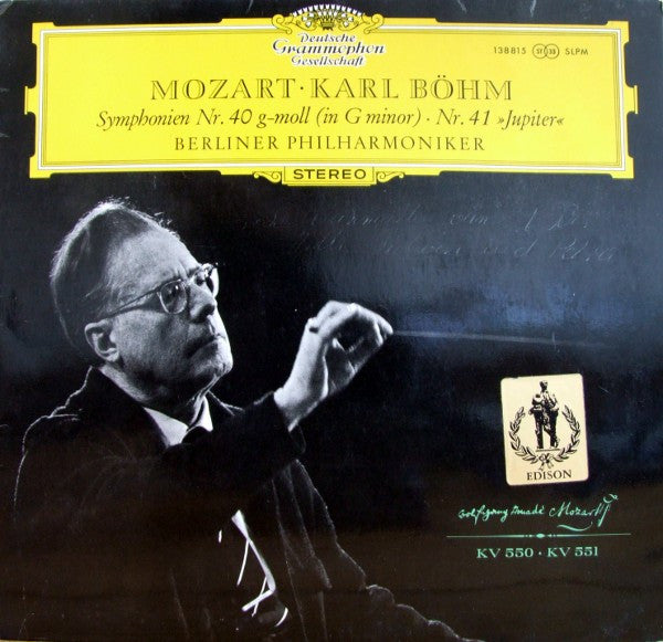 Wolfgang Amadeus Mozart, Karl Böhm, Berliner Philharmoniker – Symphonien Nr. 40 G-Moll (In G Minor) Nr. 41 Jupiter