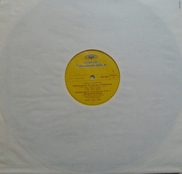Ludwig van Beethoven, Wilhelm Kempff – Sonaten Pathétique / Mondschein = Moonlight / Appassionata LP vinyl record, image 5 of 9