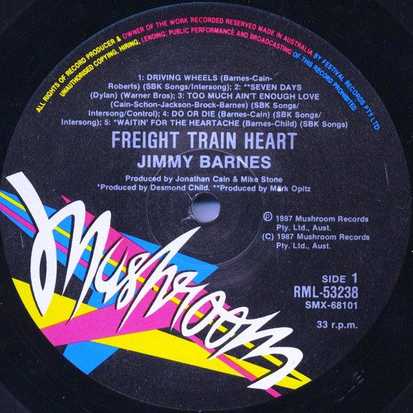Jimmy Barnes – Freight Train Heart LP vinyl record, image 3 of 10