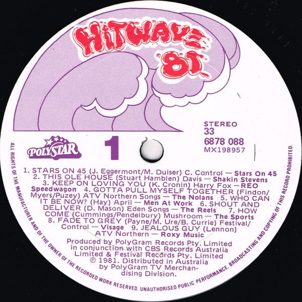 Various – Hitwave '81 LP vinyl record, image 3 of 4