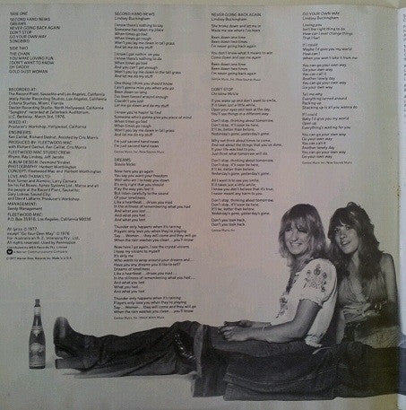 Fleetwood Mac – Rumours LP vinyl record, image 6 of 8
