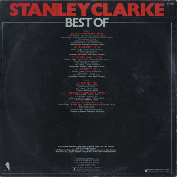 Stanley Clarke – Best Of LP vinyl record, image 2 of 3