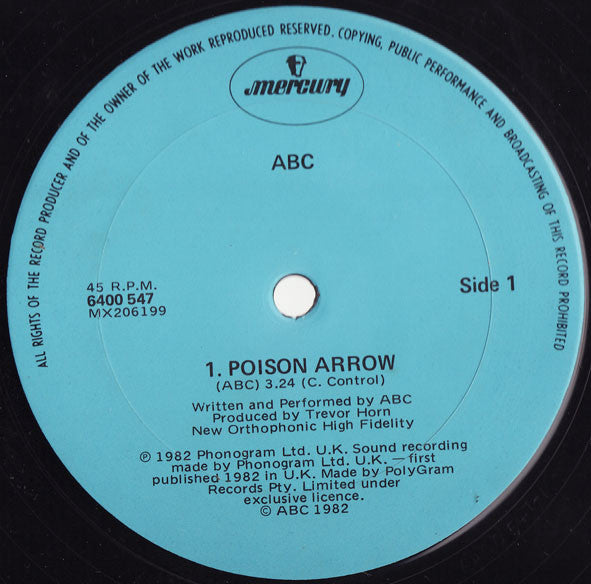 ABC – Poison Arrow 12" vinyl record, image 3 of 4