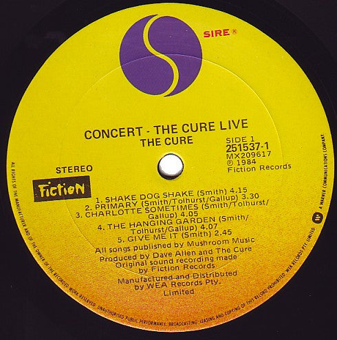 The Cure – Concert - The Cure Live LP vinyl record, image 3 of 4