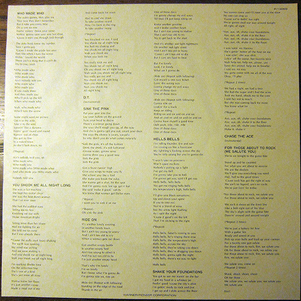 AC/DC – Who Made Who LP vinyl record, image 4 of 4
