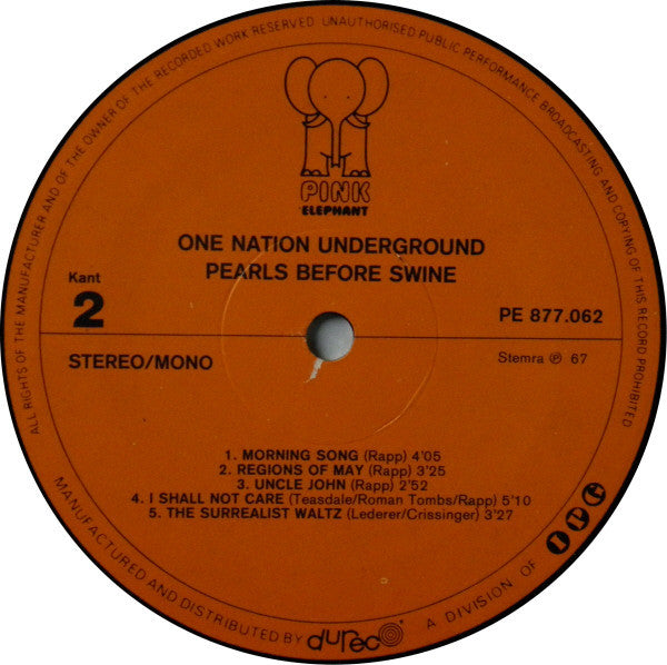 Pearls Before Swine – One Nation Underground LP vinyl record, image 4 of 5
