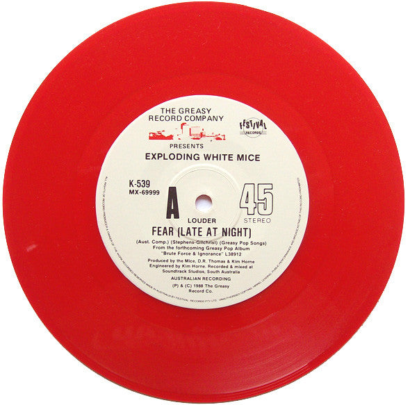 Exploding White Mice – Fear (Late At Night) 7" vinyl record, image 5 of 6