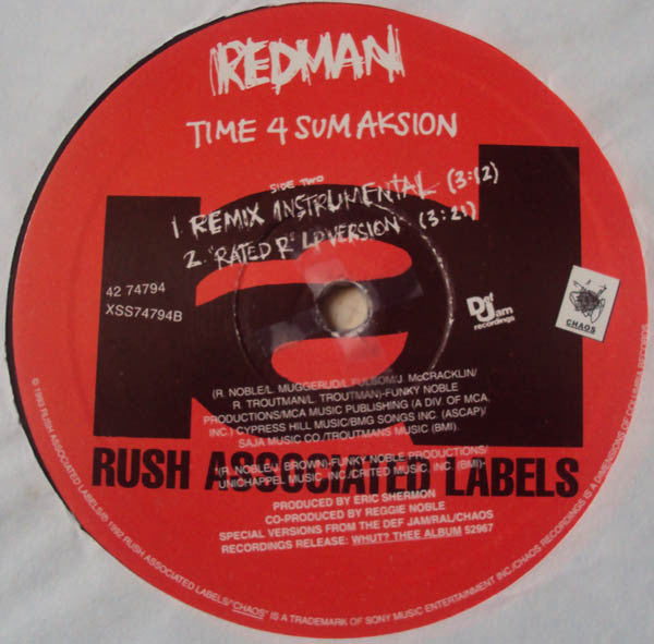 Redman – Time 4 Sum Aksion / Rated "R" 12" vinyl record, image 2 of 2