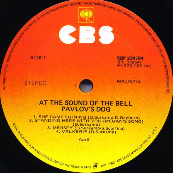 Pavlov's Dog – At The Sound Of The Bell LP vinyl record, image 4 of 5