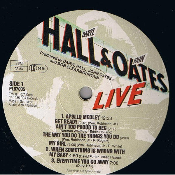 Daryl Hall & John Oates, David Ruffin, Eddie Kendricks – Live At The Apollo LP vinyl record, image 3 of 6