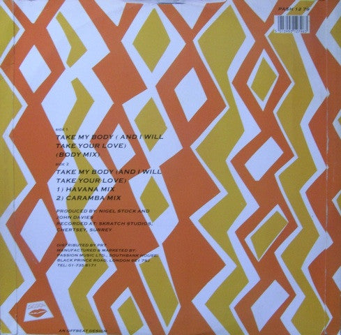Tracy Ackerman – Take My Body (And I Will Take Your Love) 12" vinyl record, image 2 of 4