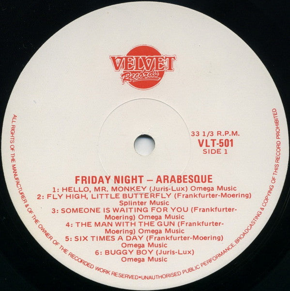 Arabesque – Friday Night LP vinyl record, image 3 of 4