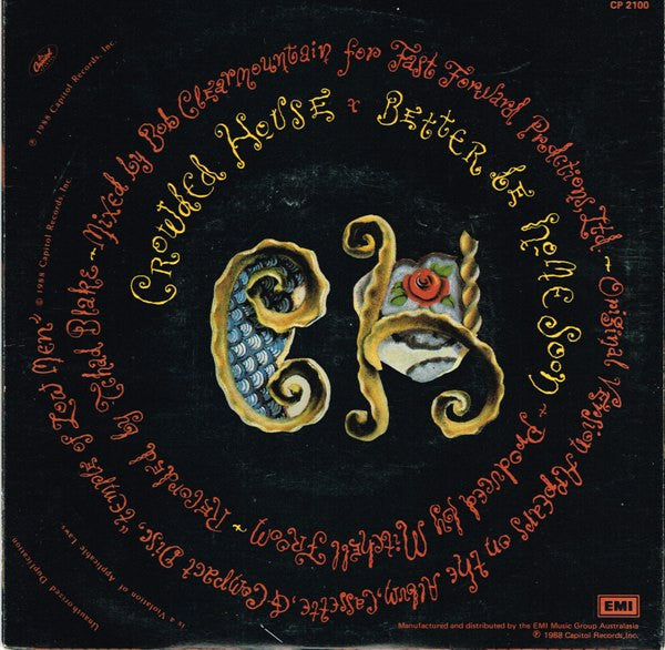 Crowded House – Better Be Home Soon 7" vinyl record, image 2 of 3