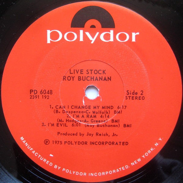 Roy Buchanan – Live Stock LP vinyl record, image 4 of 4