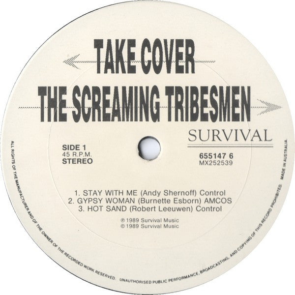 The Screaming Tribesmen – Take Cover 12" vinyl record, image 3 of 4