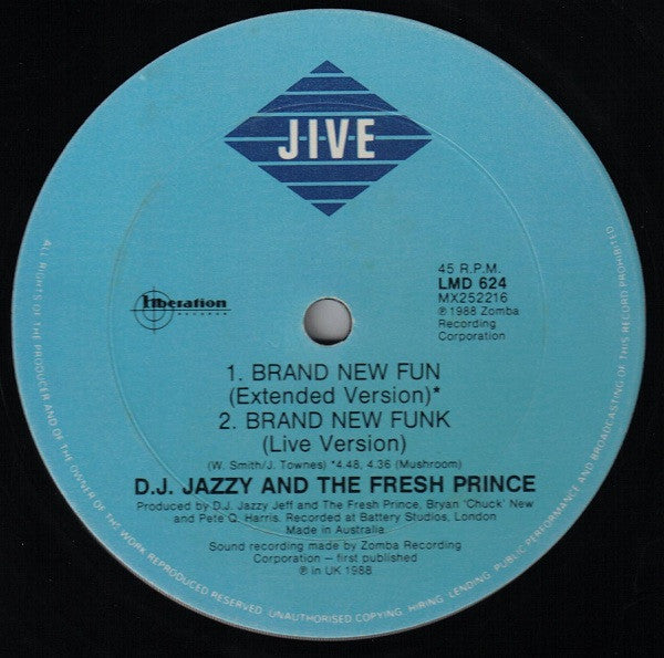 DJ Jazzy Jeff & The Fresh Prince – Girls Ain't Nothing But Trouble / Brand New Funk 12" vinyl record, image 4 of 4