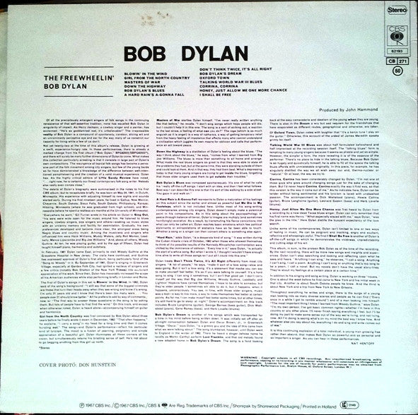 Bob Dylan – The Freewheelin' Bob Dylan LP vinyl record, image 2 of 4