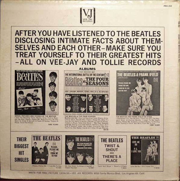 The Beatles – Hear The Beatles Tell All LP vinyl record, image 2 of 4