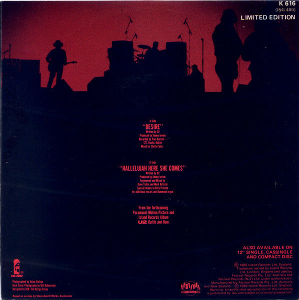 U2 – Desire 7" vinyl record, image 2 of 3