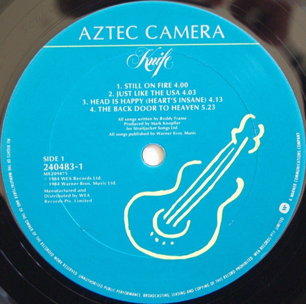 Aztec Camera – Knife LP vinyl record, image 3 of 4