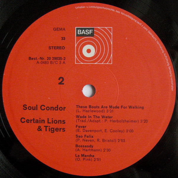 Certain Lions & Tigers – Soul Condor LP vinyl record, image 4 of 4