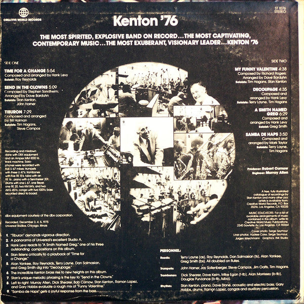 Stan Kenton And His Orchestra – Kenton '76 LP vinyl record, image 2 of 4