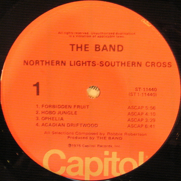The Band – Northern Lights-Southern Cross LP vinyl record, image 3 of 6