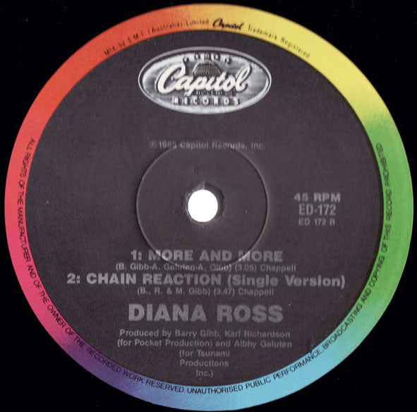 Diana Ross – Chain Reaction 12" vinyl record, image 4 of 4