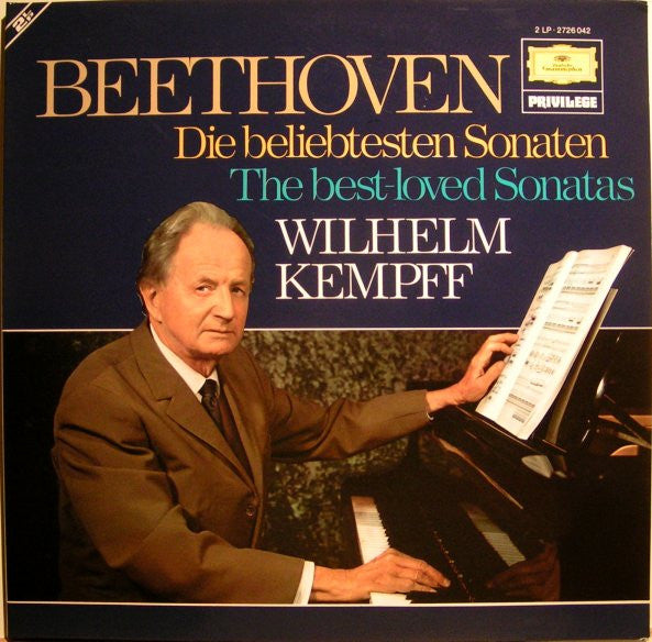 Ludwig van Beethoven, Wilhelm Kempff – Die Beliebtesten Sonaten (The Best-Loved Sonatas) (2xLP) LP vinyl record, image 1 of 4