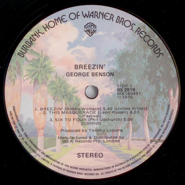 George Benson – Breezin' LP vinyl record, image 4 of 4