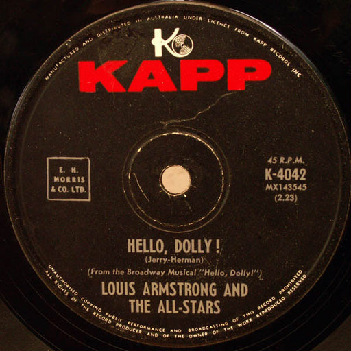 Louis Armstrong And His All-Stars – Hello, Dolly! 7" vinyl record, image 1 of 2