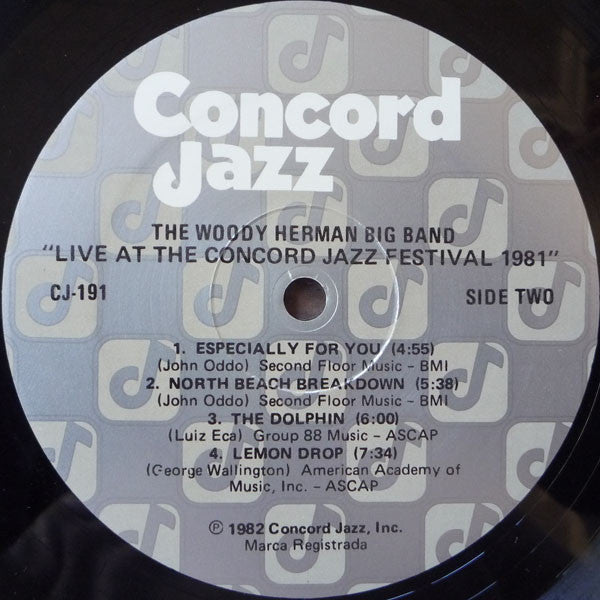 The Woody Herman Big Band – Live At The Concord Jazz Festival LP vinyl record, image 4 of 4