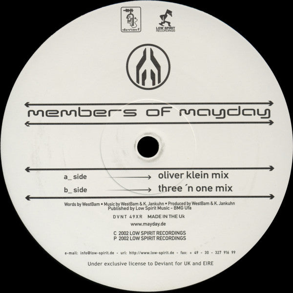 Members Of Mayday – Sonic Empire 12" vinyl record, image 3 of 4