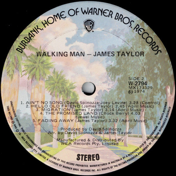 James Taylor – Walking Man LP vinyl record, image 4 of 6