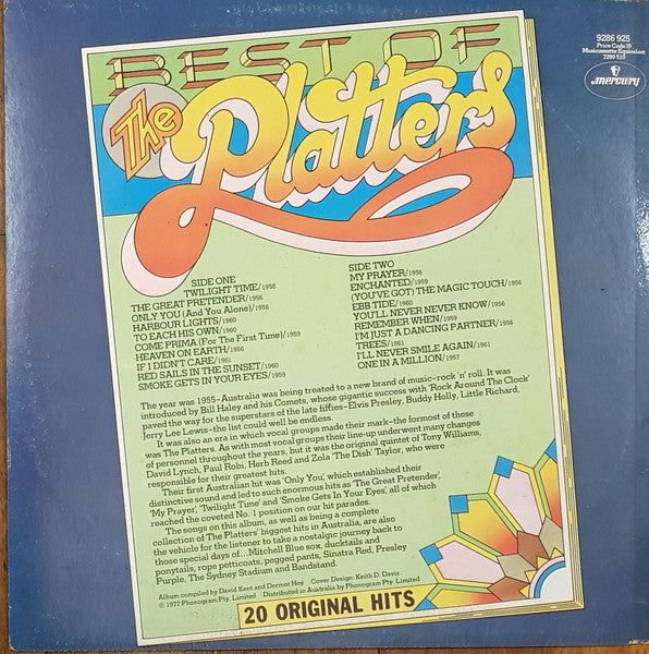 The Platters – Best Of The Platters LP vinyl record, image 2 of 4