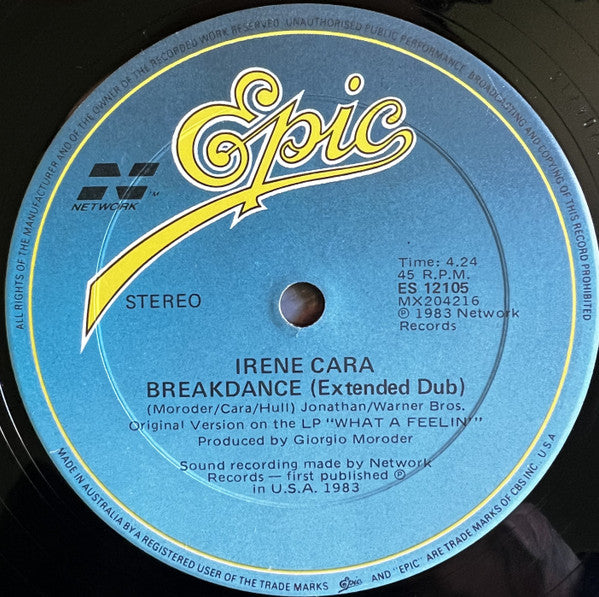 Irene Cara – Breakdance 12" vinyl record, image 4 of 4