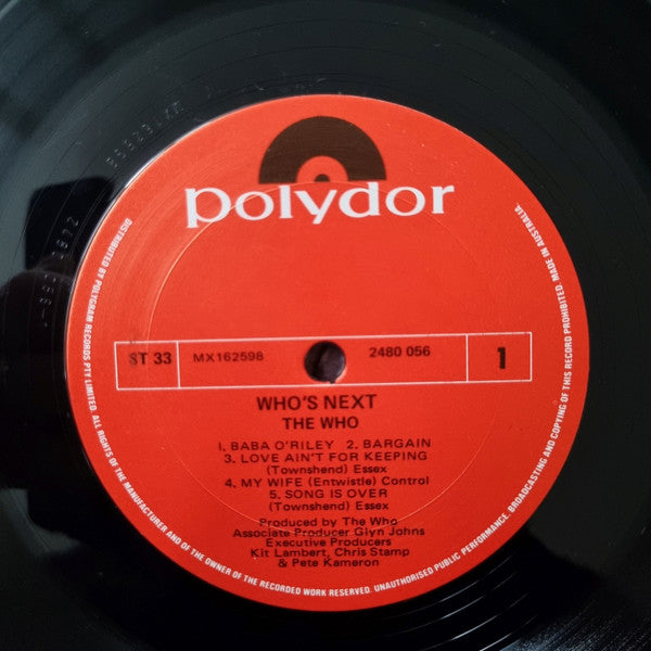 The Who – Who's Next LP vinyl record, image 3 of 4