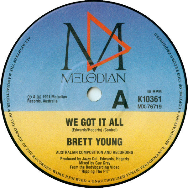 Brett Young – We Got It All 7" vinyl record, image 3 of 4
