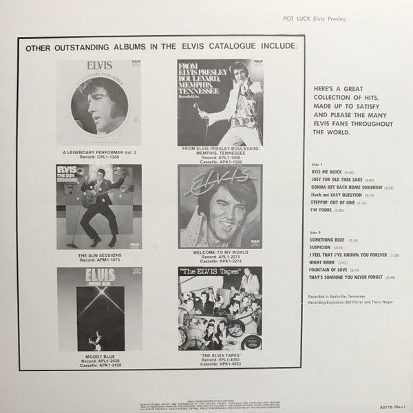 Elvis Presley – Pot Luck LP vinyl record, image 2 of 4